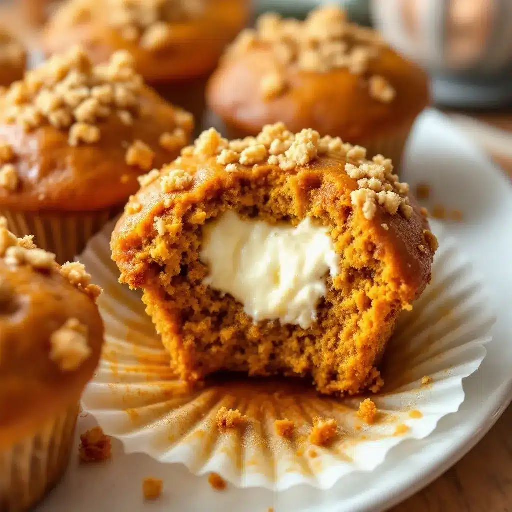 cream cheese filled pumpkin muffins preparation steps