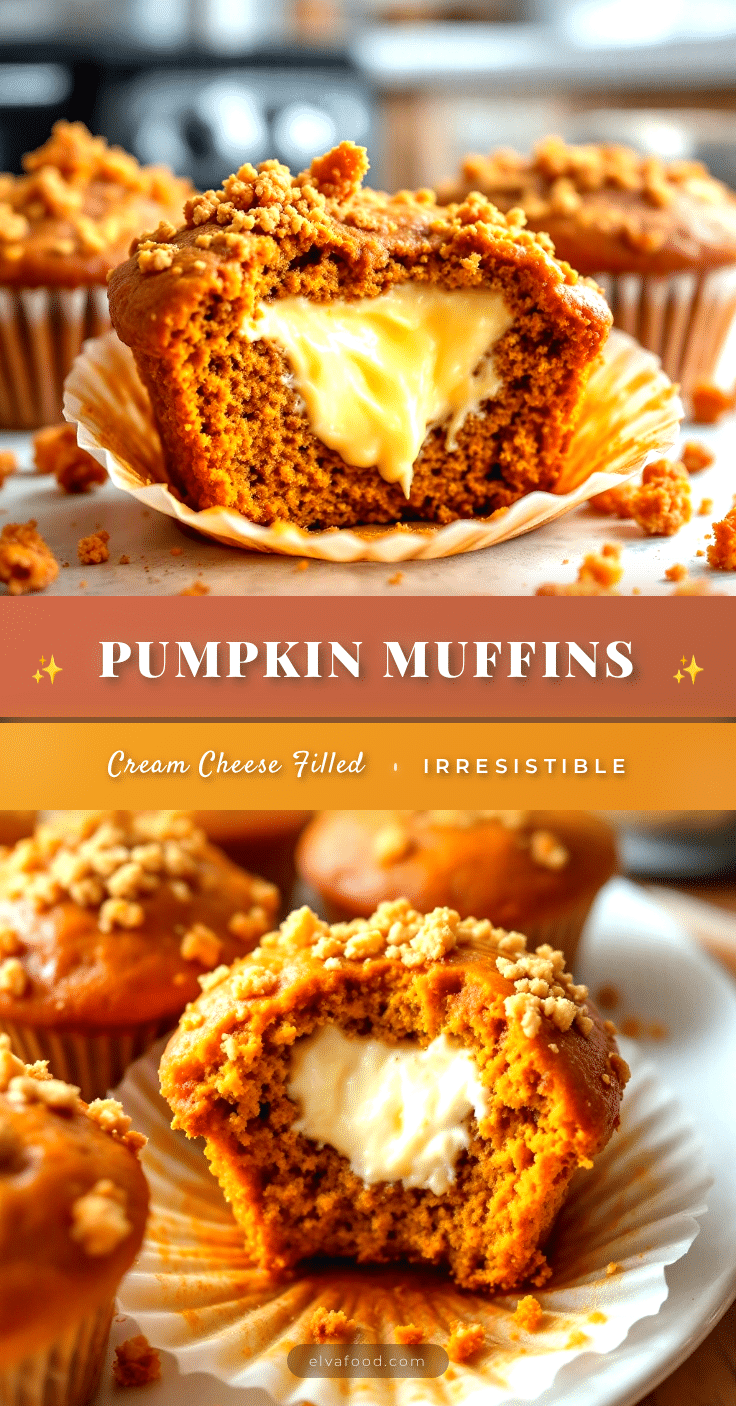 cream cheese filled pumpkin muffins recipe