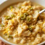creamy slow cooker white chicken chili with green chiles - featured image