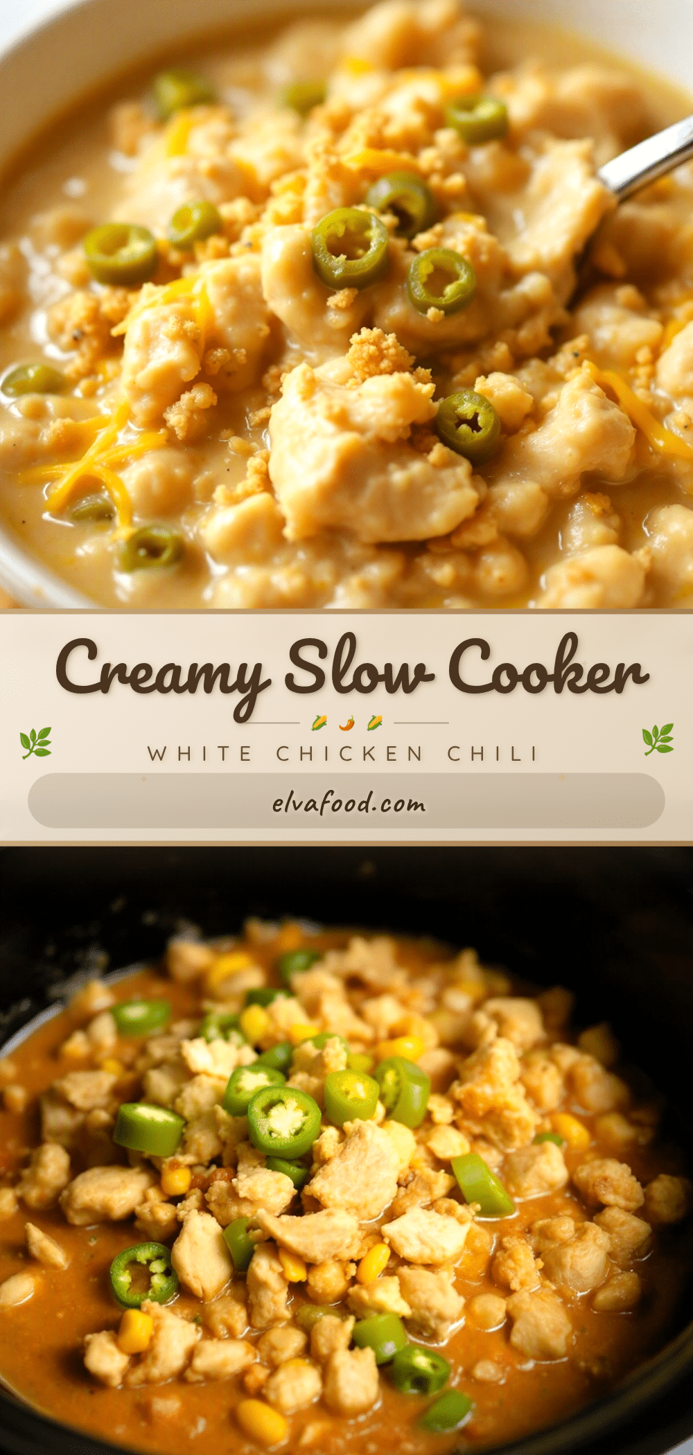 creamy slow cooker white chicken chili with green chiles recipe