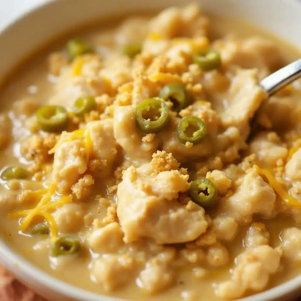 creamy slow cooker white chicken chili with green chiles - featured image