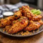 crispy baked parmesan garlic wings - featured image