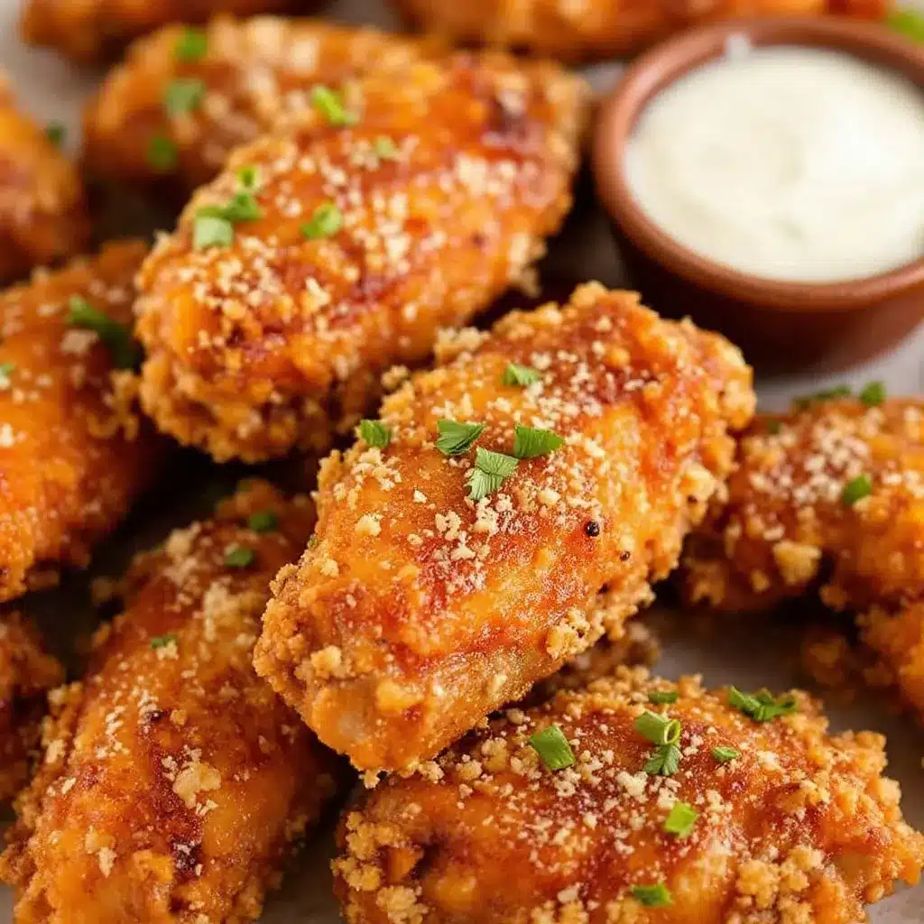 crispy baked parmesan garlic wings preparation steps