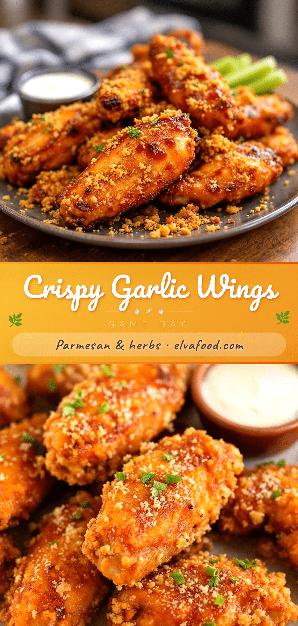 crispy baked parmesan garlic wings recipe