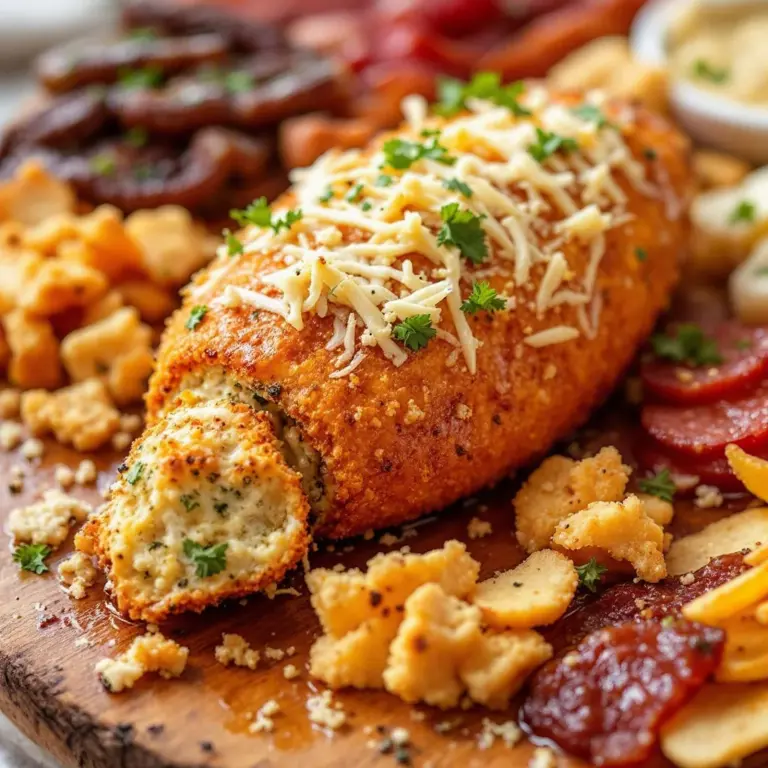 crispy parmesan football charcuterie board - featured image