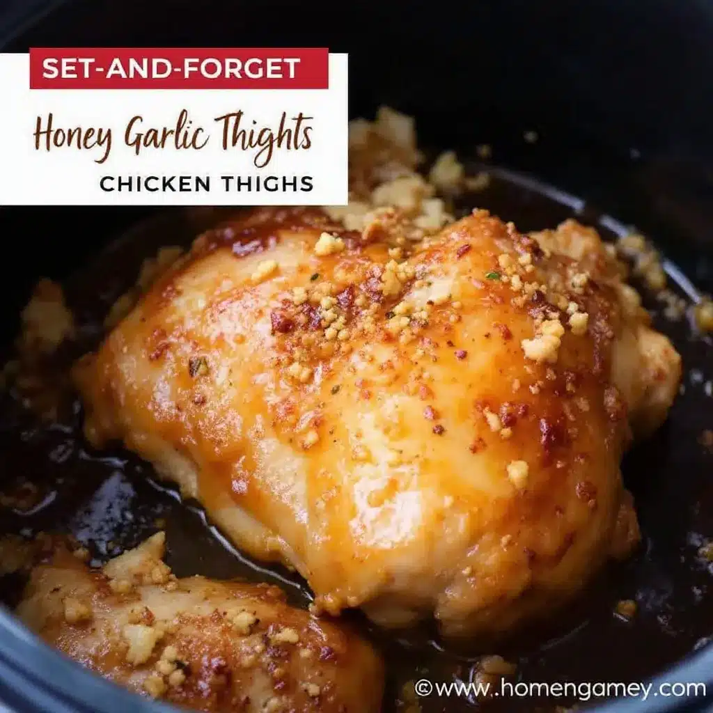 crockpot honey garlic chicken thighs preparation steps