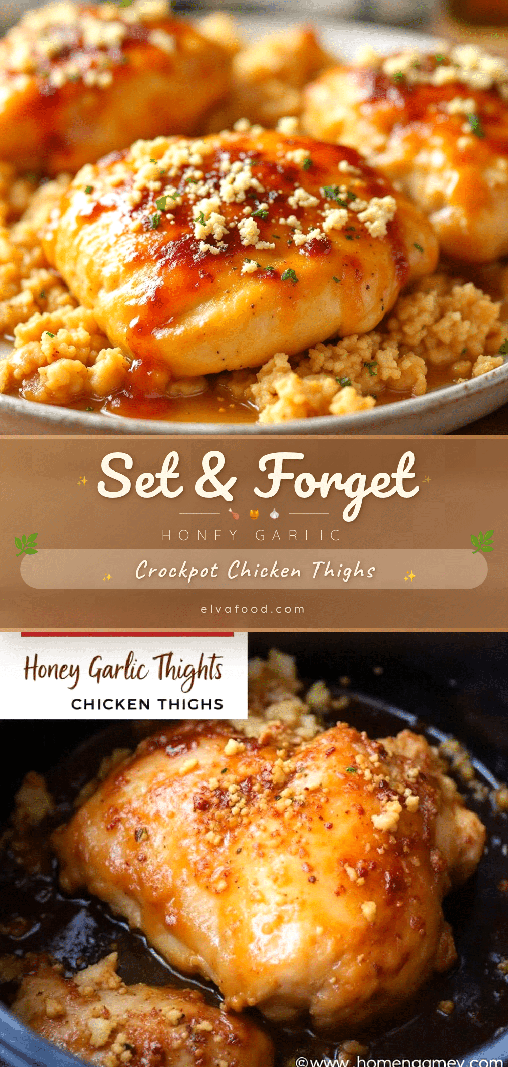 crockpot honey garlic chicken thighs recipe
