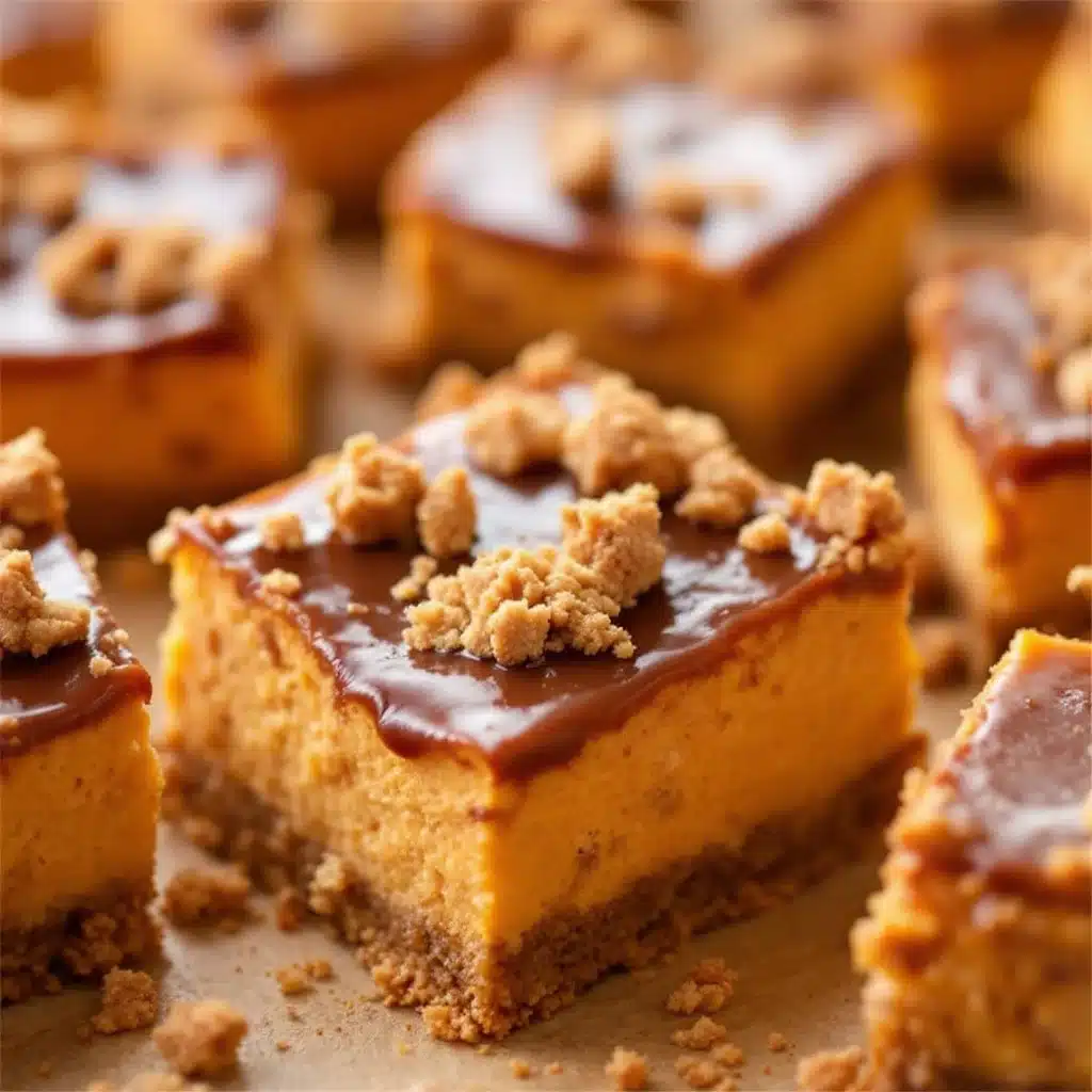 mini pumpkin cheesecake bars - featured image