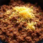 perfect never-dry slow cooker ground beef tacos - featured image