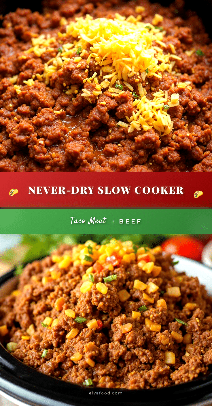 perfect never-dry slow cooker ground beef tacos recipe