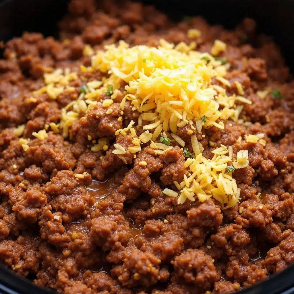 perfect never-dry slow cooker ground beef tacos - featured image