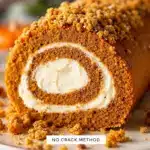 pumpkin roll with cream cheese filling - featured image