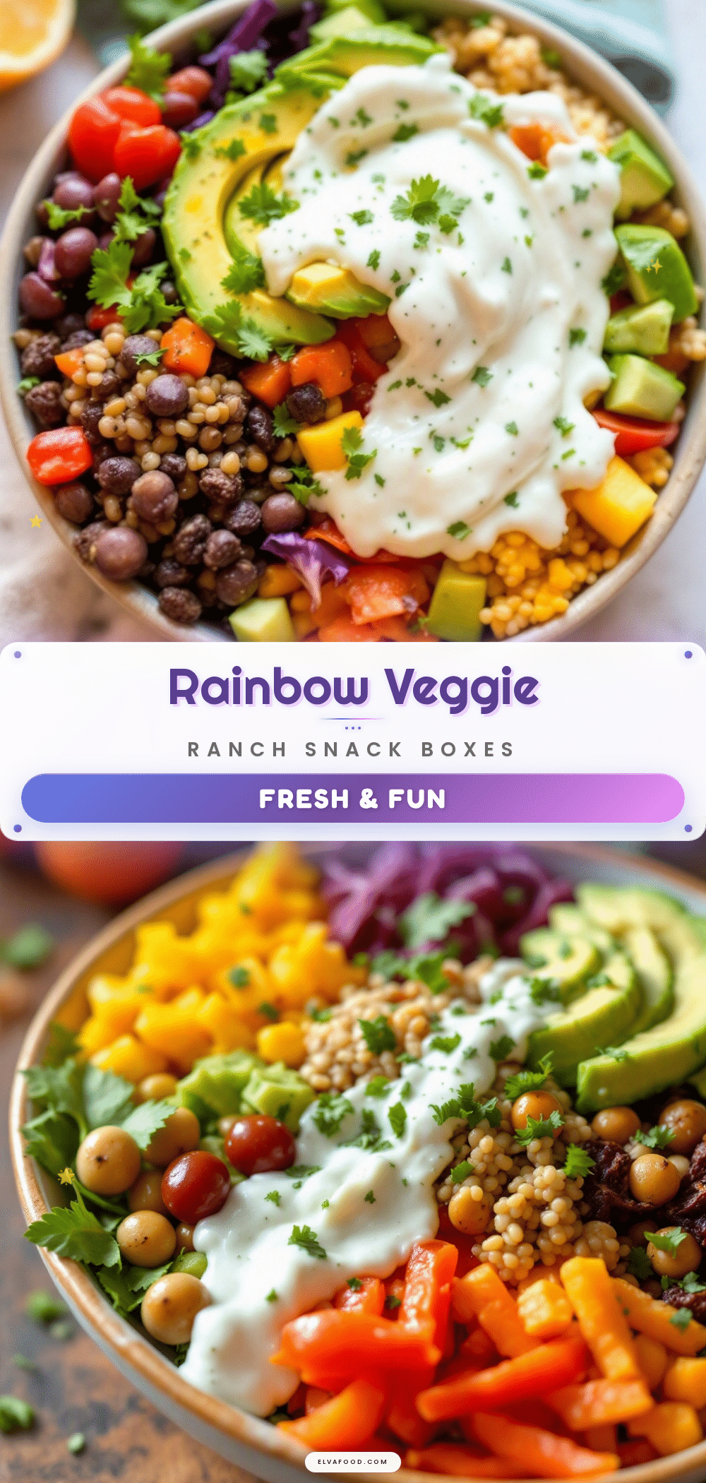 rainbow veggie snack boxes for kids recipe
