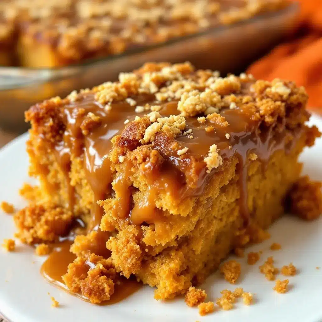 Salted Caramel Pumpkin Dump Cake - featured image