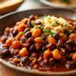 smoky three-bean chili - featured image