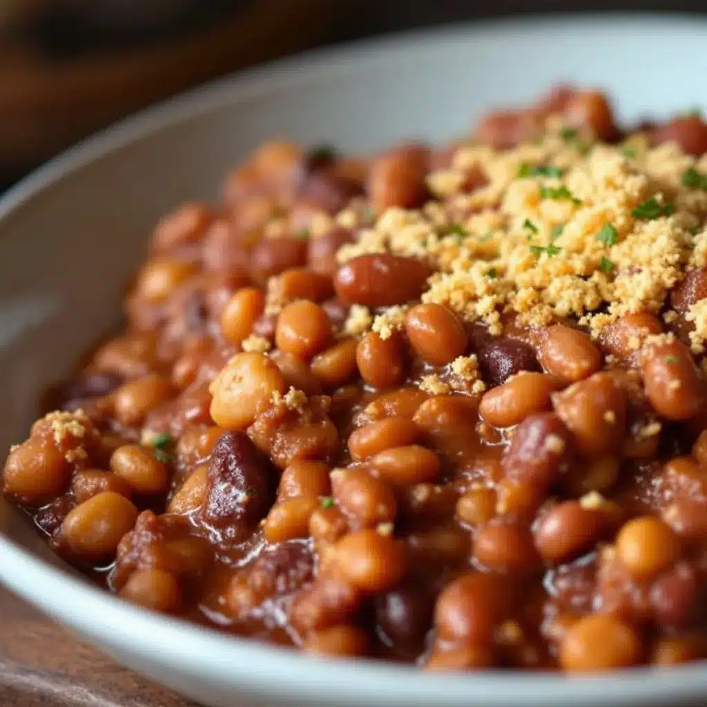 smoky three-bean chili preparation steps