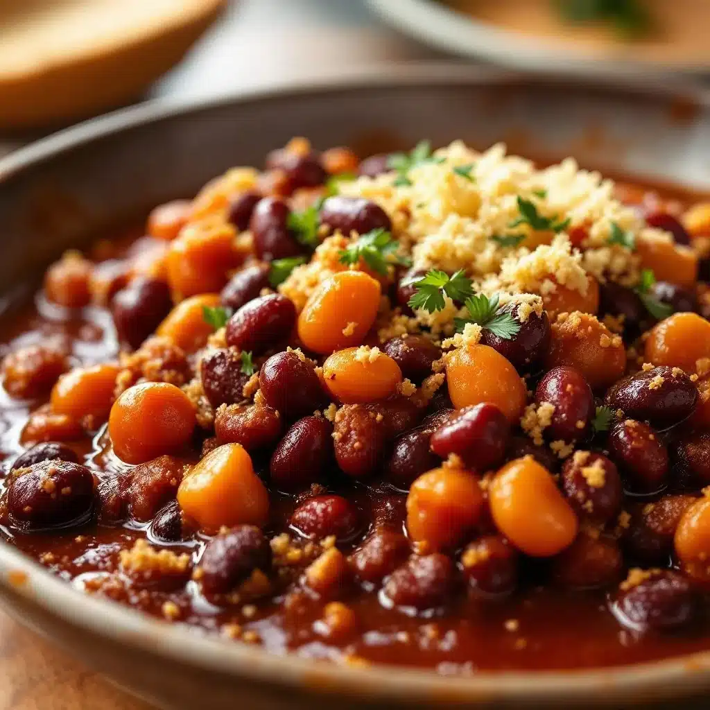 smoky three-bean chili - featured image