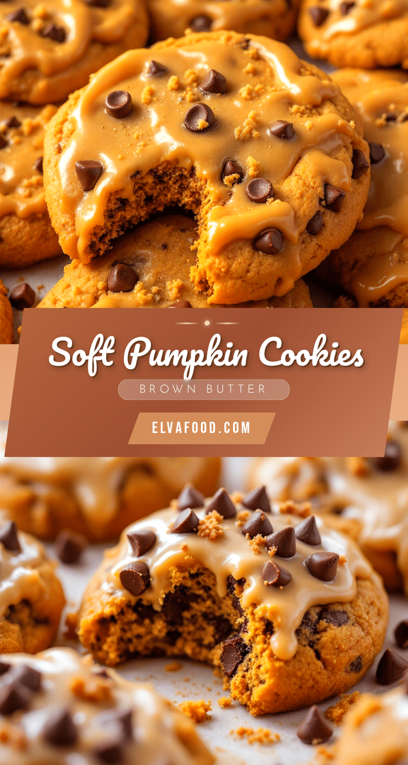 soft pumpkin chocolate chip cookies with brown butter icing recipe