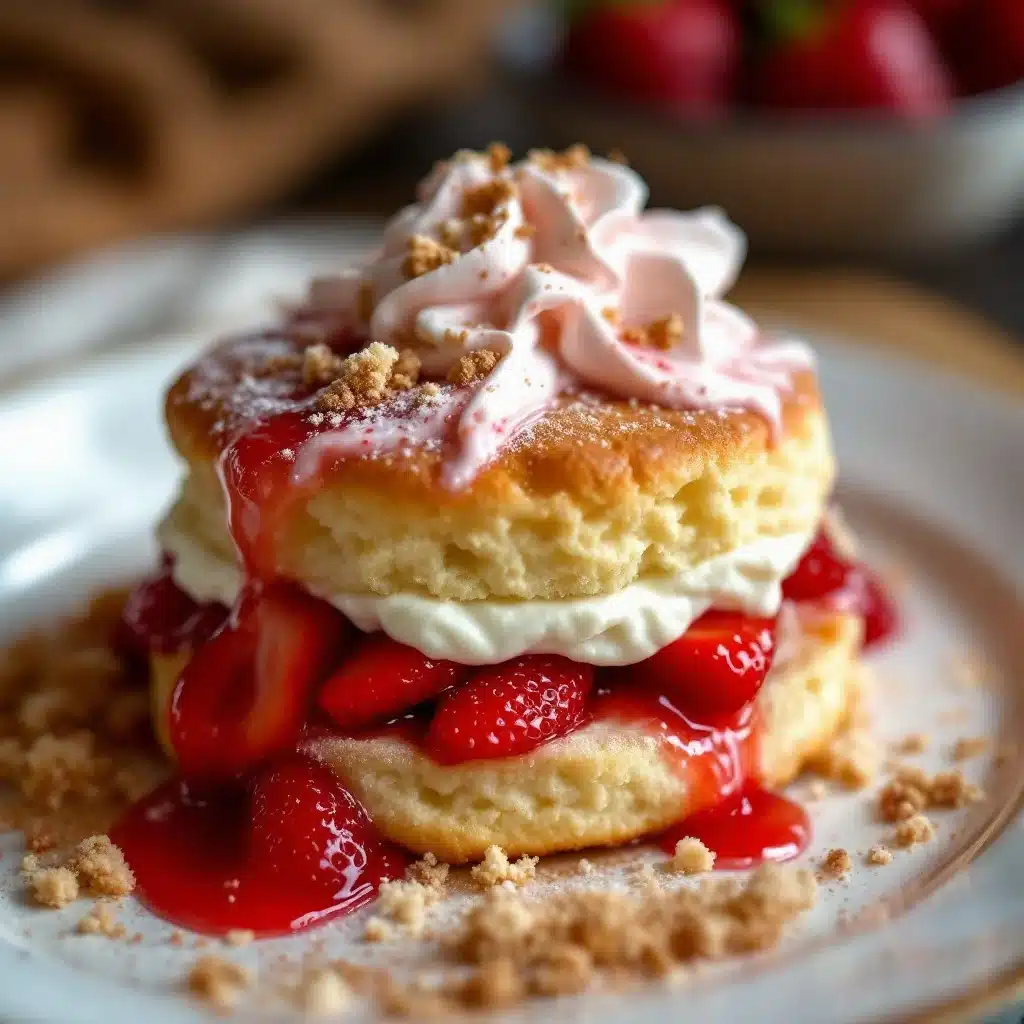 strawberry shortcake with homemade biscuits - featured image